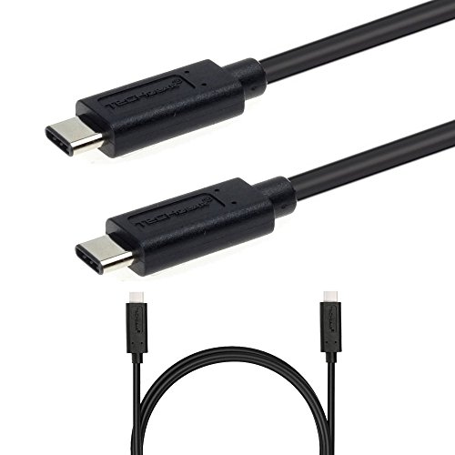 TECHGEAR USB C auf USB C 1 Meter (10 Gbit/s) für USB Typ C Geräte kompatibel mit iPad Air 4. 5. Generation, iPad Pro 12,9 2018-2024 iPad Pro 11, iPad 10, Mini 6, Macbook und mehr [1m Schwarz] von TECHGEAR