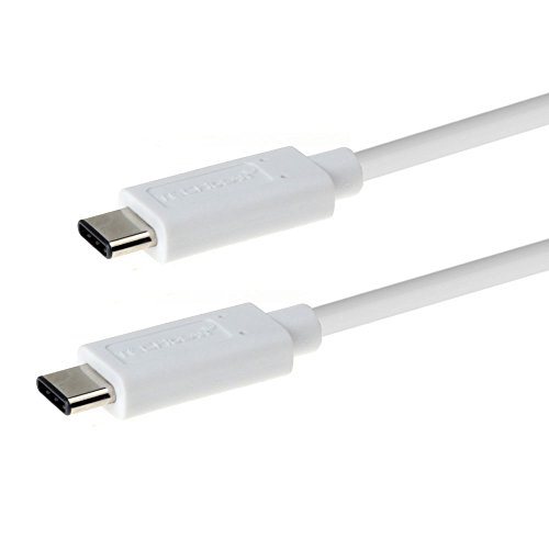 TECHGEAR USB-C auf USB-C 3.1 Schnelllade - und Datenübertragungskabel (30 cm) – für USB Typ C Geräte kompatibel mit MacBook Pro, iPad Pro 12,9 Zoll 2018, iPad Pro 11 Zoll und mehr [weiß] 10 Gbps von TECHGEAR