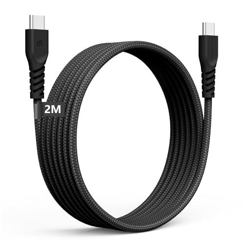 TECHGEAR USB C auf USB C langes Ladekabel, 60 W, stark geflochtenes C auf C Kabel, Schnellladung, Typ C Datenkabel, kompatibel mit iPhone 15, iPad Pro 2022, MacBook Pro, Samsung S von TECHGEAR