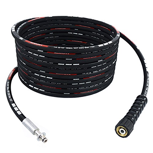 TECHKAR Hochdruckreiniger-Schlauchrohr – Kärcher Verlängerungsschlauch Ersatz – 25 m 250 bar DN8 Profi M22 x 1,5 Hochdruckschlauch kompatibel mit Kärcher HD HDS – 10 mm Stecker TECHKAR Hochdruckreiniger-Schlauchrohr – Kärcher Verlängerungsschlauch Ersatz – 25 m 250 bar DN8 Profi M22 x 1,5 Hochdruckschlauch kompatibel mit Kärcher HD HDS – 10 mm Stecker von TECHKAR
