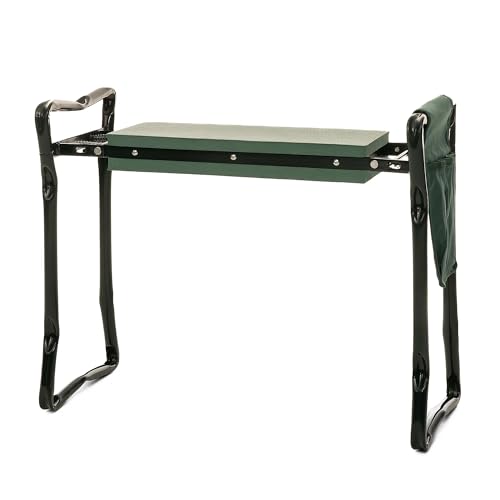 TECHNIGART Kniestuhl mit Werkzeugtasche – klappbare Kniebank & Sitzhocker für Gartenarbeit – Eva-Polsterung – Tragkraft 150 kg – B-Ware von TECHNIGART