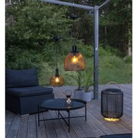 Led Solar 2er Set sunlight Hängeleuchten mit Dämmerungssensor schwarz von TECHNIK@ALL