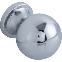 Möbelknopf Isse ø 20mm - Tiefe 26mm, Sockel ø 16mm, Messing verchromt poliert - Technik Team von TECHNIK TEAM