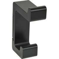 Technik Team - Technikteam Kleiderhaken Wand Bodon Höhe 90mm - Wandhaken zum Schrauben - zweifach, Zinkdruckguss schwarz matt pulverbeschichtet von TECHNIK TEAM