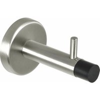 Wandtürpuffer mit Haken, Länge 82 mm, Edelstahl matt Wandtürpuffer mit Haken, Länge 82 mm, Edelstahl matt von TECHNIK TEAM