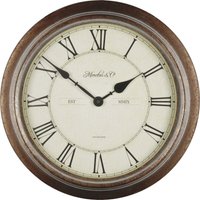 Techno Line - wt 7006 Quarz Wanduhr 36 cm x 7 cm Holz Badezimmer-/Feuchtraum geeignet von Techno Line