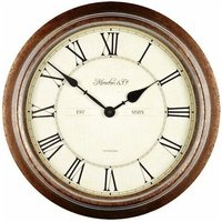 Technoline - Techno Line wt 7006 Quarz Wanduhr 36 cm x 7 cm Holz Badezimmer-/Feuchtraum geeignet von TECHNOLINE