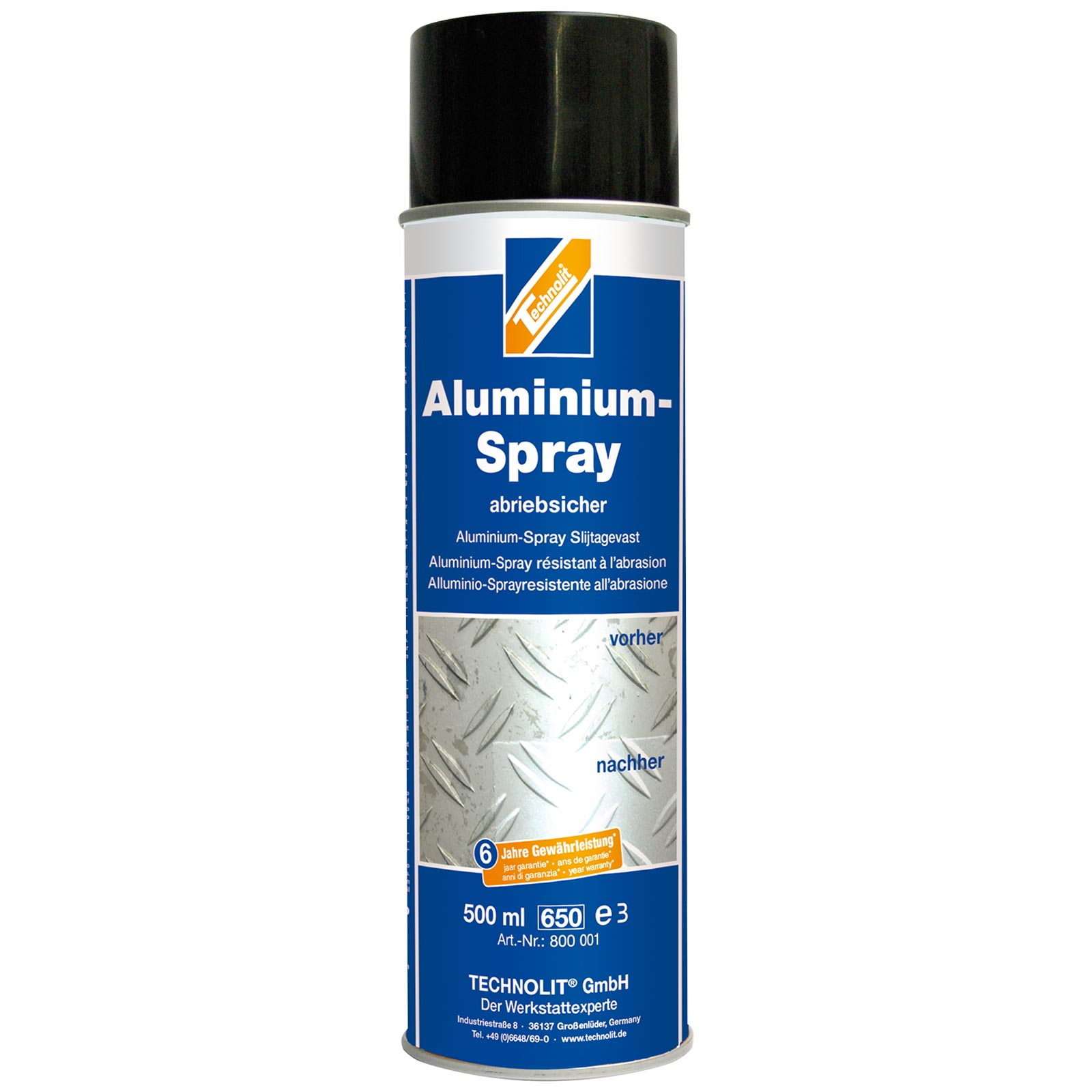 TECHNOLIT Aluminium Spray 500ml Alu Spray Korrosionsschutz Ausbesserung Felgen von TECHNOLIT