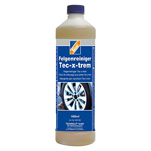 TECHNOLIT Felgenreiniger Tec-x-trem, Leichtmetall Alu Stahl Chrom Felge, Flugrostentferner, Inhalt:1 Liter von TECHNOLIT