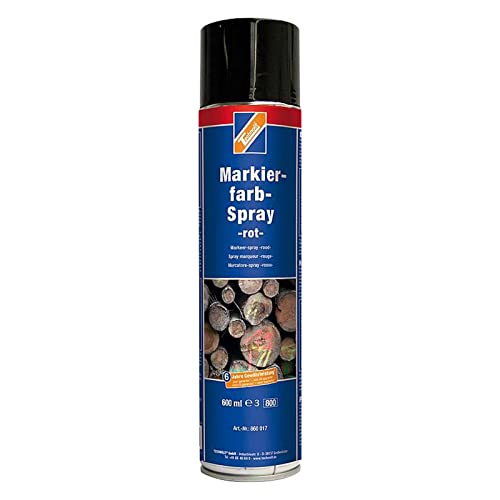 TECHNOLIT Markierfarb-Spray 600 ml, Markierspray, Markierungsspray, Forstfarbe, Baumarkierer, Markierfarbe, Farbe:rot von TECHNOLIT