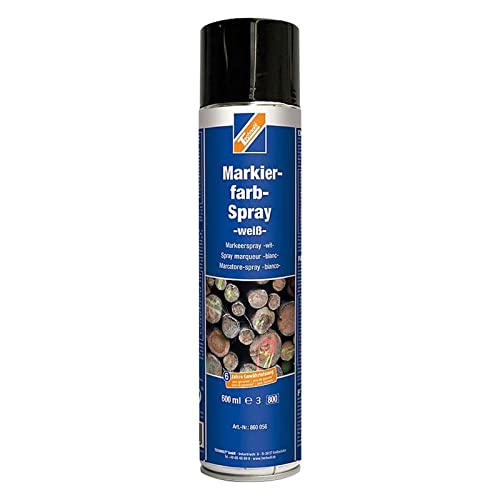 TECHNOLIT Markierfarb-Spray 600 ml, Markierspray, Markierungsspray, Forstfarbe, Baumarkierer, Markierfarbe, Farbe:weiß von TECHNOLIT