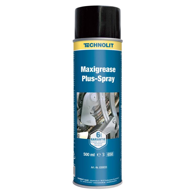TECHNOLIT Maxigrease Plus Spray 500ml Fettspray haftstark Langzeitschmierfett von TECHNOLIT