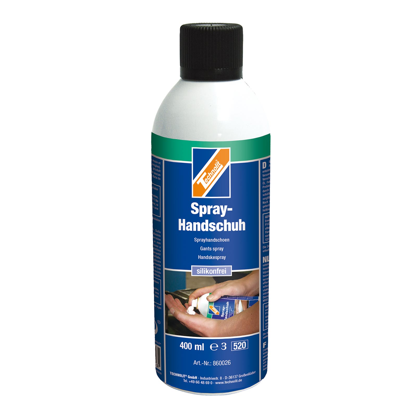 TECHNOLIT Spray Handschuh unsichtbarer Handschuh Hautschutz silikonfrei 400ml von TECHNOLIT