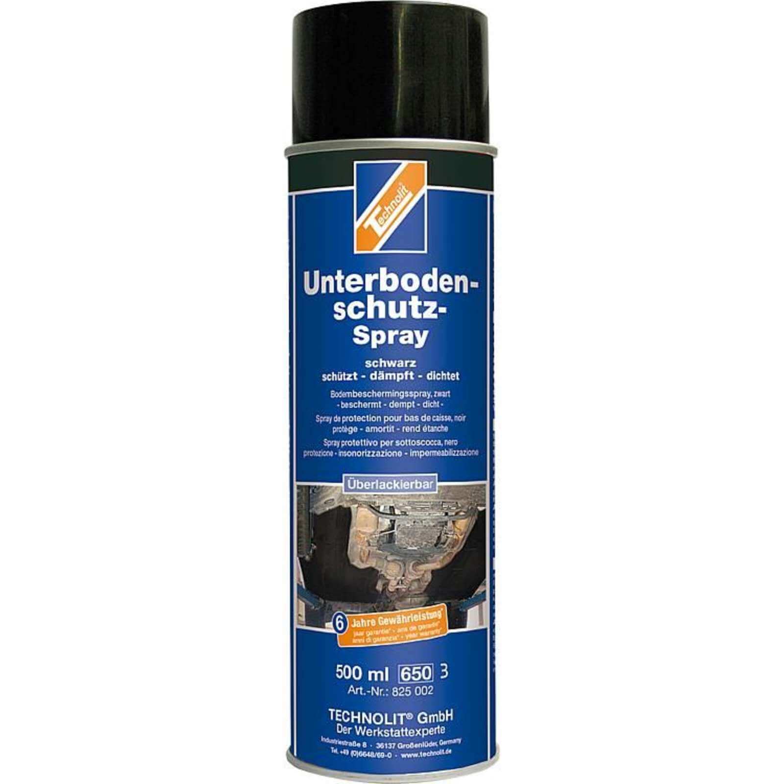 TECHNOLIT Unterbodenschutz-Spray 500ml schwarz, Steinschlagschutz Karosserielack von TECHNOLIT