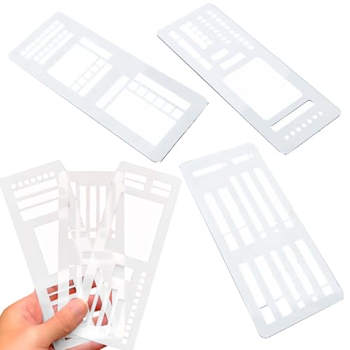 Flexible Kalenderschablonen für Planer, wiederverwendbare Kunststoffvorlagen für Tagebuch, Scrapbooking und tägliche Planung, 6 Stück Flexible Kalenderschablonen für Planer, wiederverwendbare Kunststoffvorlagen für Tagebuch, Scrapbooking und tägliche Planung, 6 Stück von TECHPLUS