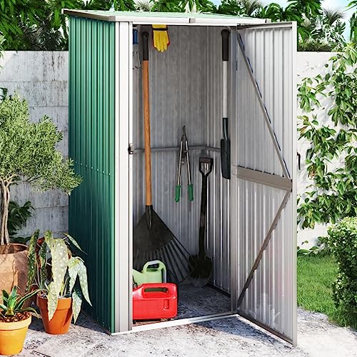 Dieser Artikel- Gartenhaus grün 118,5 x 97 x 209,5 cm verzinkter Stahl - Nice von TECHPO