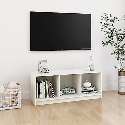Dieser Artikel- TV-Schrank, weiß, 104 x 33 x 41 cm, massives Kiefernholz, schön von TECHPO
