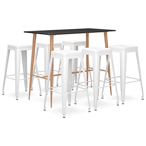 Furniture Home Tools Bar-Set, 7-teilig, Schwarz und Weiß von TECHPO