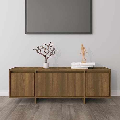 Furniture Home Tools TV-Schrank, braunes Eiche, 120 x 30 x 40,5 cm, Holzwerkstoff von TECHPO