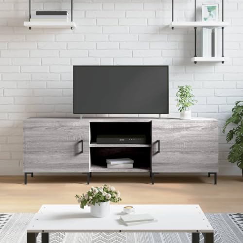 Furniture Home Tools TV Schrank Grau Sonoma 150x30x50cm Holzwerkstoff von TECHPO