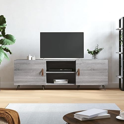 Furniture Home Tools TV Schrank Grau Sonoma 150x30x50cm Holzwerkstoff von TECHPO