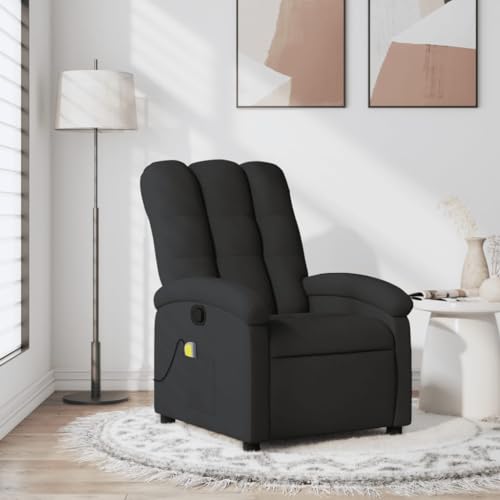 TECHPO Furniture Home Tools Massage-Liegestuhl, schwarzer Stoff von TECHPO