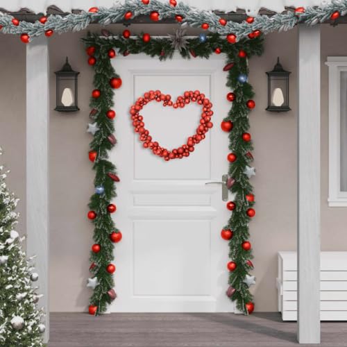 TECHPO Saison- & Feiertagsdekorationen Weihnachtskugeln Girlande Rot 175cm Styropor Haus & Garten von TECHPO
