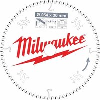 Kreissägeblatt Milwaukee Alu - ø 254 x 30 x 80 Zähne - 4932471318 von Milwaukee