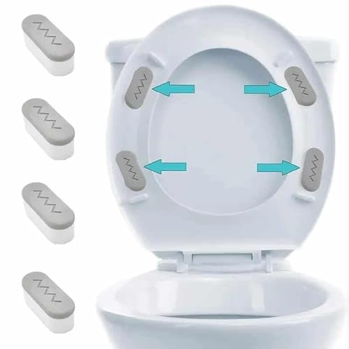 TECHZOCO Selbstklebende Dämpfer für Toilettendeckel, WC-Sitzkissen, selbstklebend, für WC-Sitz, WC-Sitzstopper, Bidet-Stoßstange, selbstklebend, 4 Stück von TECHZOCO