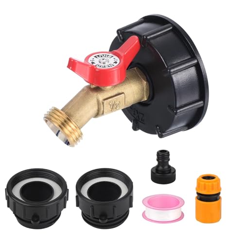3 Größen IBC Ablaufadapter Wassertankverbinder Gartenschlauch Ablaufstopfen Verbinder IBC Adapter Grobgewinde Innengewinde von TECKEEN