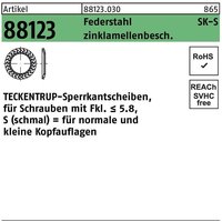 Teckentrup - Sperrkantscheibe r 88123 s 10x20,25x1,6 Federst. zinklamellenb 1000St von TECKENTRUP