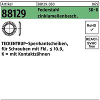 Teckentrup - Sperrkantscheibe r 88129 k 4x 8,2x0,8 Federst. zinklamellenb. 1000St. von TECKENTRUP