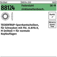 Teckentrup - Sperrkantscheibe r 88124 M5x12,2x1,2 Federstahl zinklamellenb. 1000St von TECKENTRUP