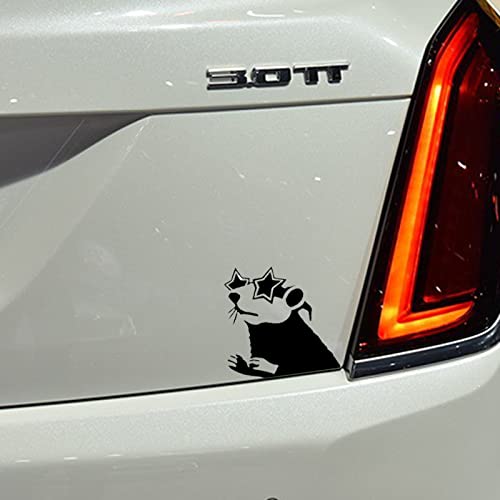 10,2 Cm * 10,5 Cm Stern Brille Ratte Vinyl Aufkleber Mode Auto Aufkleber 10,2 Cm * 10,5 Cm Stern Brille Ratte Vinyl Aufkleber Mode Auto Aufkleber von TECKI
