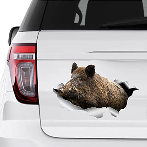 13 CM Kreativität Wildschwein Auto Aufkleber Big Boar Aufkleber Wildschwein Tiere Auto Aufkleber(2 Stück) von TECKI