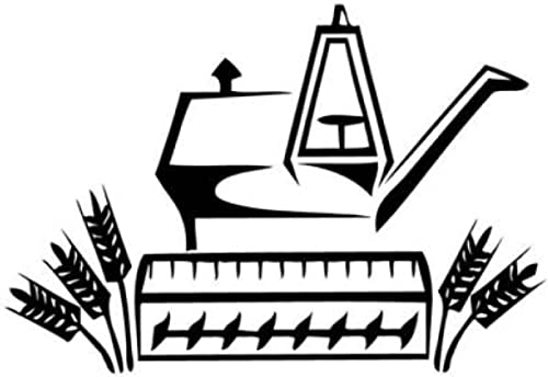 Autoaufkleber Und Aufkleber 16,2 Cm X 11,1 Cm Traktor Landwirtschaft Vinyl Auto Styling Aufkleber Aufkleber Motorrad Schwarz/Silber (2 Stück) von TECKI