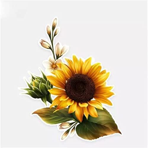 Autoaufkleber Und Aufkleber 24 Cm X 20 Cm Schöne Blume Autoaufkleber Sonnenblume Dekor Blumen Personalisiert Farbig (2 Stück)(2 Stück) von TECKI