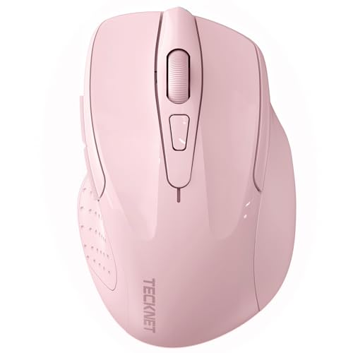 TECKNET Bluetooth Maus, 4800 DPI Kabellos Ergonomische Maus (Tri-Modi: BT 5.0/3.0+2.4G), 30 Monate Batterielaufzeit, Leise Funkmaus für Laptop PC Computer, Windows, Mac OS, Android von TECKNET