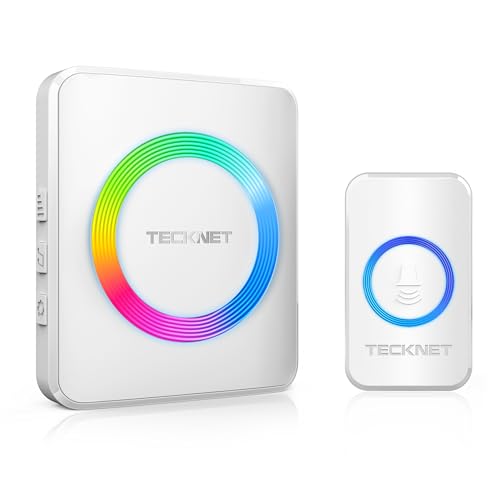 TECKNET Funkklingel, Kabellose Türklingel Funk Set 400m Reichweite, IP65 Aussen Wasserdicht Haustür Klingel mit 1 Plug-In-Empfänger und 1 Sender, Ring doorbell und Klingelknopf Mit LED-Blitz TECKNET Funkklingel, Kabellose Türklingel Funk Set 400m Reichweite, IP65 Aussen Wasserdicht Haustür Klingel mit 1 Plug-In-Empfänger und 1 Sender, Ring doorbell und Klingelknopf Mit LED-Blitz von TECKNET