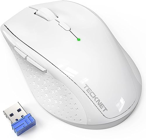 TECKNET Kabellose Maus, 4800 DPI 2.4G Optical Business Funkmaus 6 Einstellbare DPI Wireless Maus mit Nano Empfänger Drahtlose Mäuse für PC Laptop Windows MacBook Linux Büro Zuhause von TECKNET