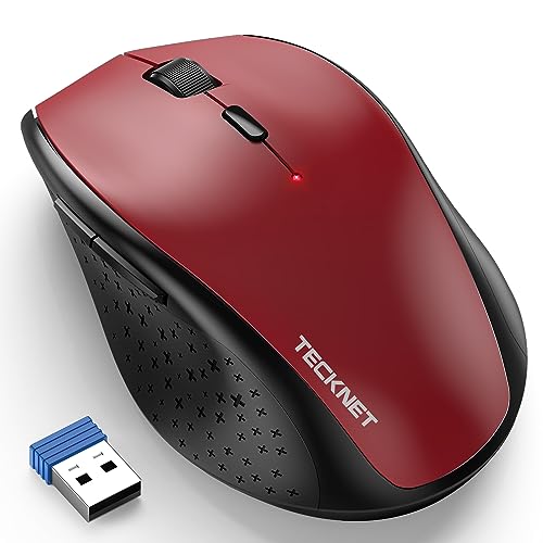 TECKNET Kabellose Maus, 4800 DPI 2.4G Funkmaus mit USB Empfänger, 30 Monate Batterielaufzeit, Optical Tracking, Wireless Maus mit 6 Tasten für PC Laptop Windows Mac MacBook Linux TECKNET Kabellose Maus, 4800 DPI 2.4G Funkmaus mit USB Empfänger, 30 Monate Batterielaufzeit, Optical Tracking, Wireless Maus mit 6 Tasten für PC Laptop Windows Mac MacBook Linux von TECKNET