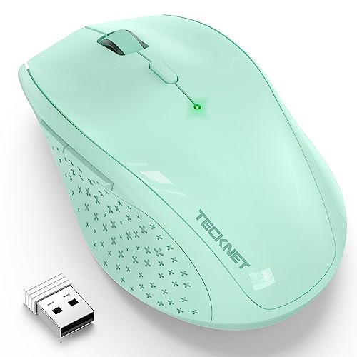 TECKNET Kabellose Maus, 4800 DPI 2.4G Funkmaus mit USB Empfänger, 30 Monate Batterielaufzeit, Optical Tracking, Wireless Maus mit 6 Tasten für PC Laptop Windows Mac MacBook Linux TECKNET Kabellose Maus, 4800 DPI 2.4G Funkmaus mit USB Empfänger, 30 Monate Batterielaufzeit, Optical Tracking, Wireless Maus mit 6 Tasten für PC Laptop Windows Mac MacBook Linux von TECKNET