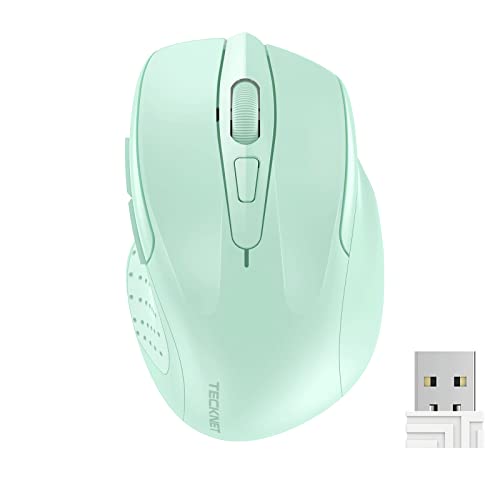 TECKNET Kabellose Maus, Pro 2.4G 4000 DPI Wireless Maus 6 Tasten mit Nano Empfänger, 24 Monate Batterielaufzeit, 5 Einstellbare DPI-Pegel für PC Laptop iMac MacBook Microsoft Pro, Office Home von TECKNET