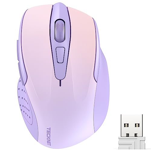 TECKNET Kabellose Maus, Pro 2.4G 4000 DPI Wireless Maus 6 Tasten mit Nano Empfänger, 24 Monate Batterielaufzeit, 5 Einstellbare DPI-Pegel für PC Laptop iMac MacBook Microsoft Pro, Office Home von TECKNET