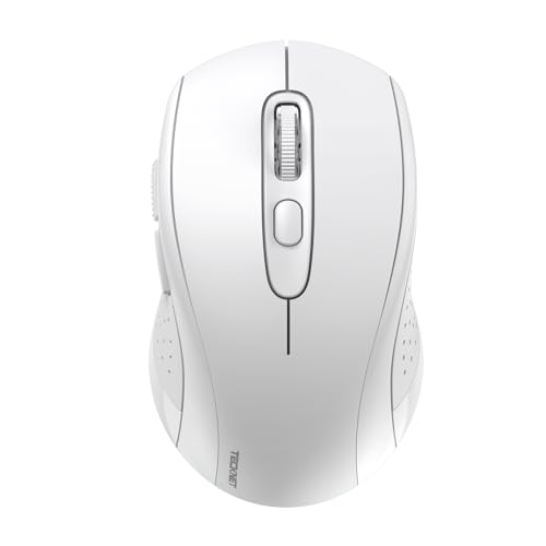 TECKNET Maus Bluetooth 5.0 und 3.0, 3 Modi, tragbare optische Maus 2.4G mit USB-Nano-Empfänger, 4000 DPI für Laptop, MacBook, PC, Windows, Android, Weiß TECKNET Maus Bluetooth 5.0 und 3.0, 3 Modi, tragbare optische Maus 2.4G mit USB-Nano-Empfänger, 4000 DPI für Laptop, MacBook, PC, Windows, Android, Weiß von TECKNET