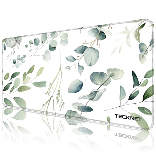 TECKNET Mauspad XXL Speed Gaming, 900x400 mm Schreibtischunterlage Schwarz, Gamer Mouse Pad, Wasserdicht mousepad, Spezielle Oberfläche Verbessert Präzision und Geschwindigkeit, rutschfeste Gummibasis von TECKNET