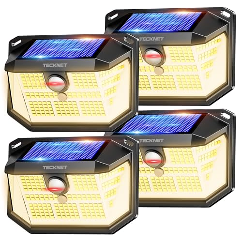 TECKNET Solarlampen für Außen, 【4 Stücke】 231 LED Solarlampe 300° Superhelle mit Bewegungsmelder 3 Modi IP65 Wasserdichte Wandleuchte für Wand Post Pathway Garten Garage TECKNET Solarlampen für Außen, 【4 Stücke】 231 LED Solarlampe 300° Superhelle mit Bewegungsmelder 3 Modi IP65 Wasserdichte Wandleuchte für Wand Post Pathway Garten Garage von TECKNET