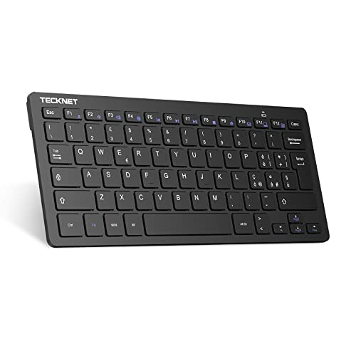 TECKNET Kabellose PC-Tastatur, kabellose Tastatur für Windows und Android Smart TV, sehr Lange Akkulaufzeit, italienisches QWERTY-Layout, leise und ultradünn von TECKNET