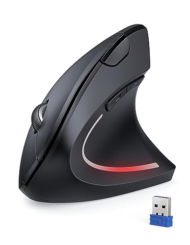 TECKNET Wireless Vertikale Ergonomische Maus, 4800 DPI 6 Tasten Kabellose Optische Maus, 2.4G USB Vertical Ergonomic Optical Mouse Kabellos für Windows und Mac OS TECKNET Wireless Vertikale Ergonomische Maus, 4800 DPI 6 Tasten Kabellose Optische Maus, 2.4G USB Vertical Ergonomic Optical Mouse Kabellos für Windows und Mac OS von TECKNET