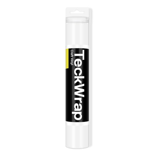 TECKWRAP 001 Selbstklebendes Vinyl, glänzend, 30,5 cm x 3 m, Kokosweiß glänzend von TECKWRAP